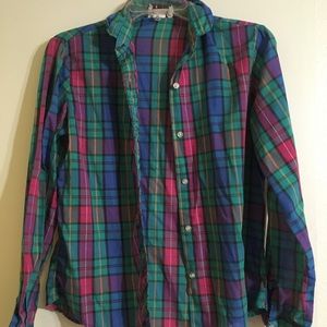 Vintage Plaid Button-Up Shirt